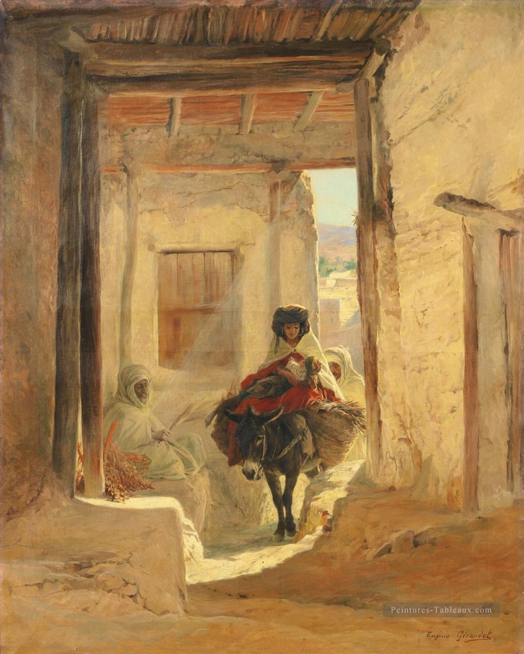 PASSAGE a BOU SAADA Eugène Girardet orientaliste Peintures à l'huile